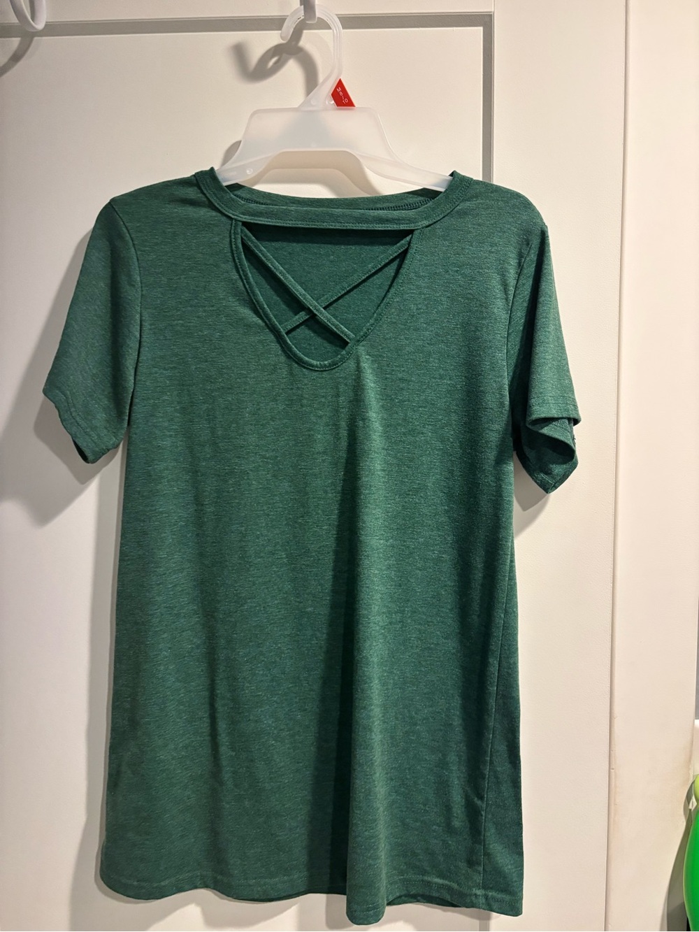 Women’s Short-Sleeve Crisscross Top - Green